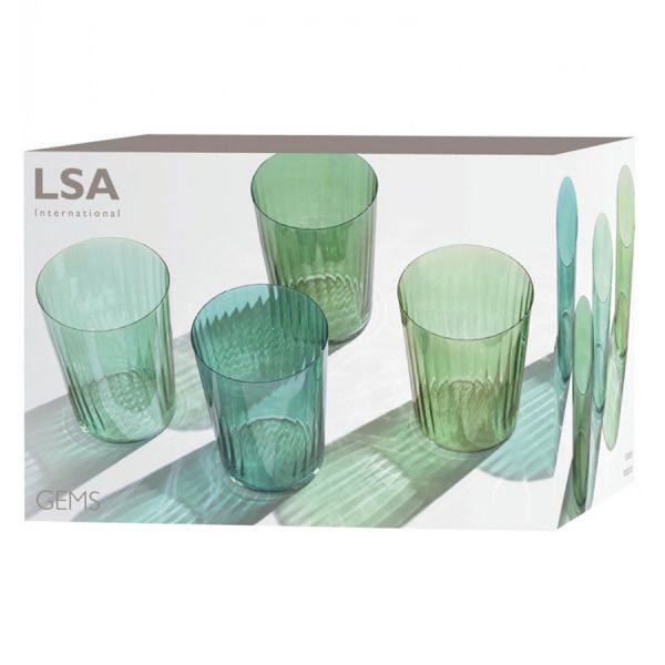Набор из 4 тумблеров gems 560 мл изумрудный LSA International