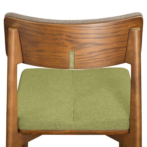 Стул aska рогожка венге/темно-коричневый/зеленый Latitude