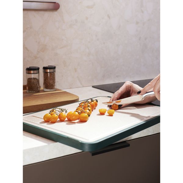 Доска разделочная из пшеничного волокна и черного дерева arlett, 44,5х30,5 см, темно-зеленая Smart Solutions
