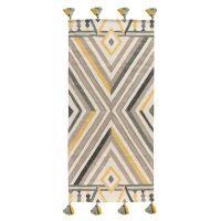 Ковер из хлопка с контрастным узором и кисточками из коллекции ethnic 70х160 см