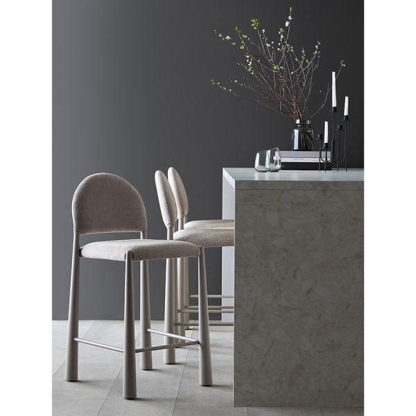 Стул полубарный freddi, рогожка, жемчужно-серый Bergenson Bjorn