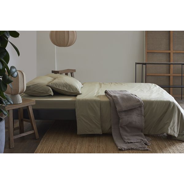 Набор наволочек из стираного перкаля бежево-серого цвета из коллекции essential, 50х70 см Tkano