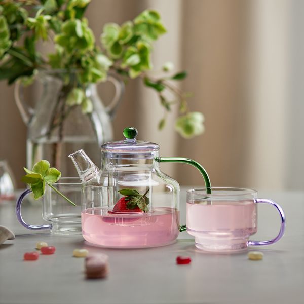 Набор кружек orb 400 мл, прозрачные/фиолетовые, 2 шт Liberty Jones