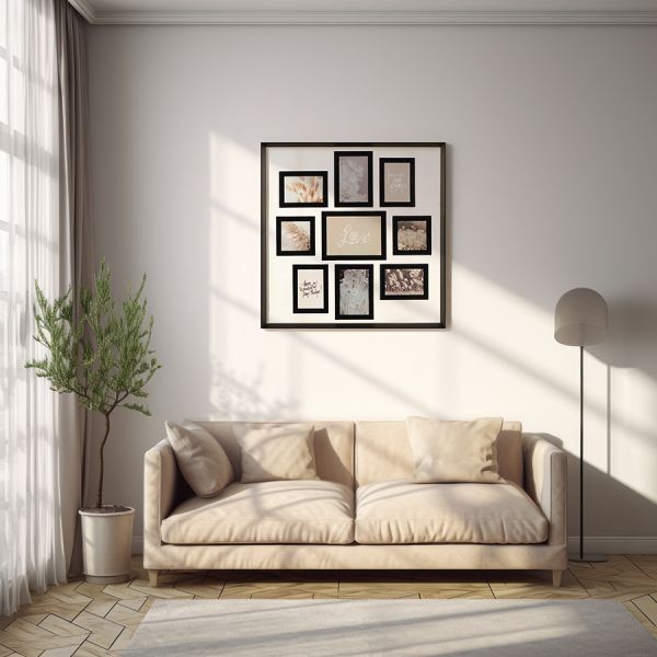 Рамка для фотографий pleasant moments, 57х57 см, белая/черная Bergenson Bjorn