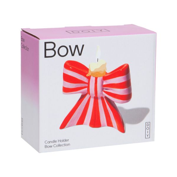 Подсвечник bow, 11х12х5 см, красно-белый Doiy