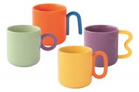 Набор кружек Creative, зелёный, жёлтый, оранжевый, фиолетовый, 0.35 л, 4 шт Easy Life