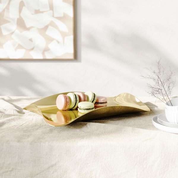 Поднос для сервировки wave, латунь Umbra