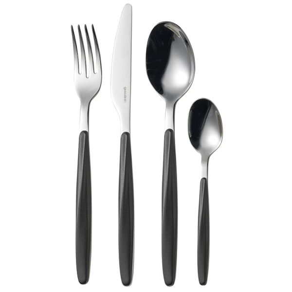 Набор из 24 столовых приборов cutlery my fusion, черные Guzzini