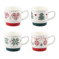 Набор из четырех кружек knitted tale из коллекции new year essential, 380 мл Tkano