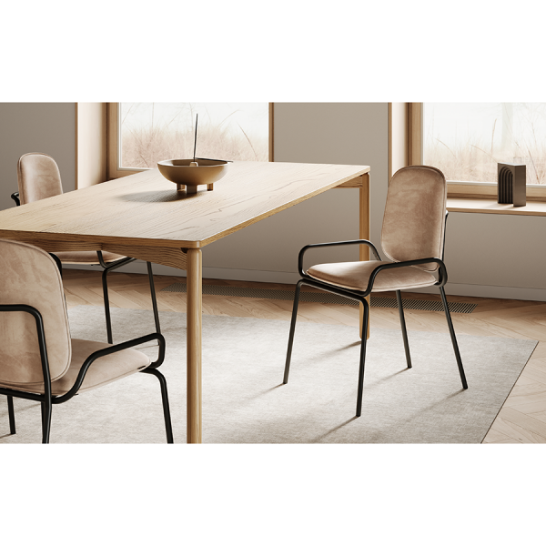 Стул ror, 2 frame, велюр, черный/бежевый Latitude