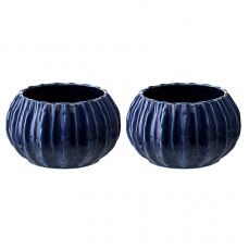 Набор из 2 салатников actinia синего цвета из коллекции sea treasures Tkano