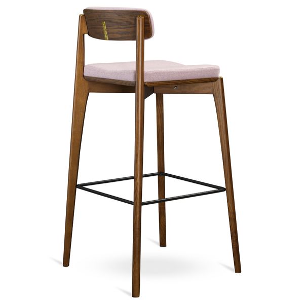 Стул барный aska рогожка орех/розовый Latitude