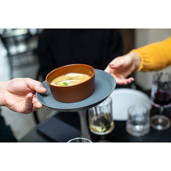 Тарелка connect organic 20,5 см темно-серая