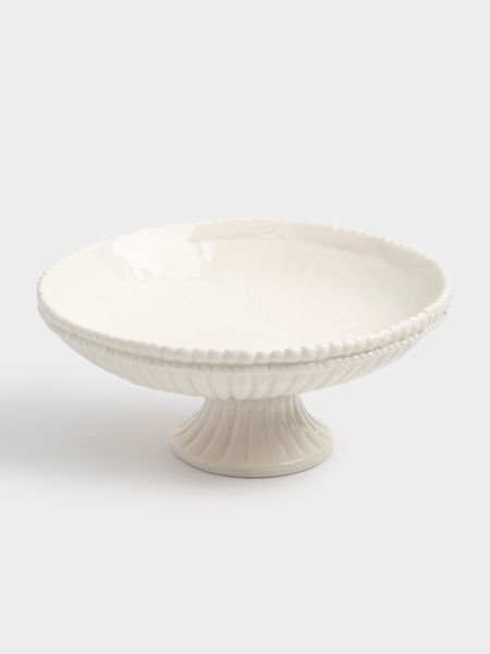 Блюдо на ножке 20х9 см, керамика, белое, Tulip ANNA LAFARG
