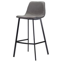 Стул полубарный hugh экокожа темно-серый