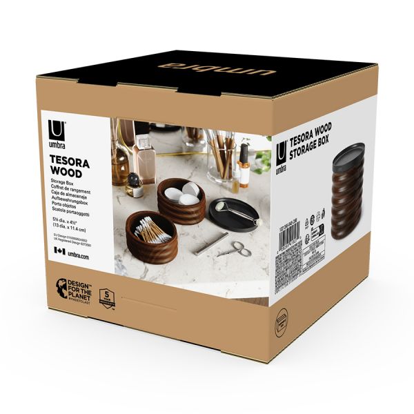 Шкатулка для украшений tesora, черный орех Umbra