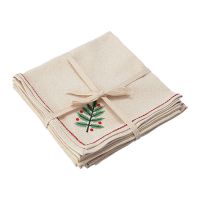 Набор из четырех сервировочных салфеток Зима в лесу из коллекции new year essential, 45x45см Tkano