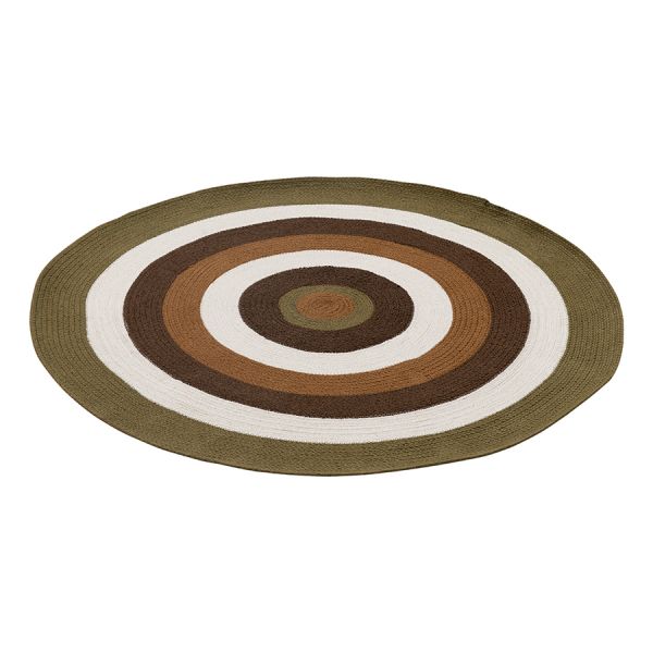 Ковер из хлопка target коричневого цвета из коллекции ethnic, D120 см Tkano