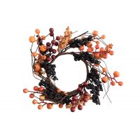 Венок декоративный 13/28 см, пенопласт/бумага, Ягоды, Bright pumpkin ANNA LAFARG