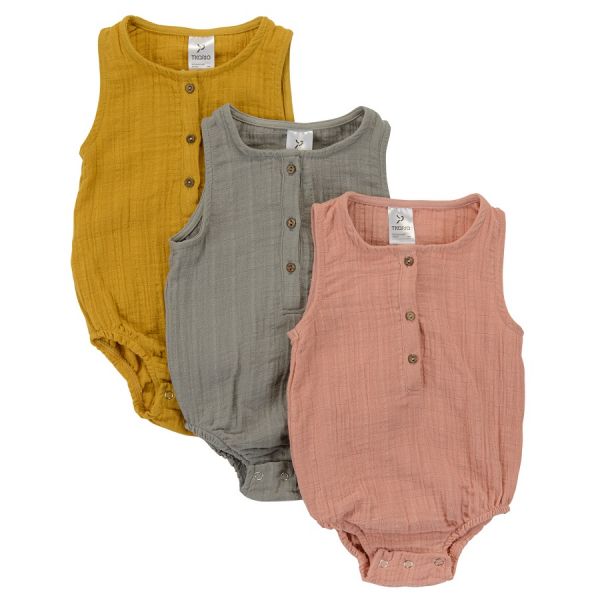 Боди из хлопкового муслина цвета пыльной розы из коллекции essential 9-12m