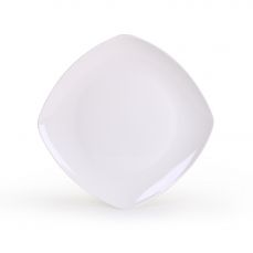 Тарелка закусочная 19.5x19.5 см, белый костяной фарфор, АККУ