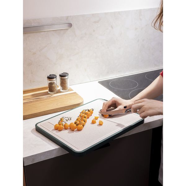 Доска разделочная из пшеничного волокна и черного дерева arlett, 44,5х30,5 см, темно-зеленая Smart Solutions