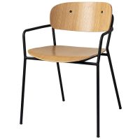 Стул с подлокотниками torfrid, светлый орех Bergenson Bjorn