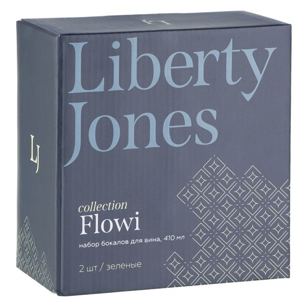 Набор бокалов для вина flowi, 410 мл, зеленые, 2 шт Liberty Jones