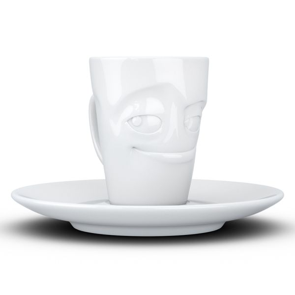 Кофейная чашка с блюдцем tassen impish 80 мл белая