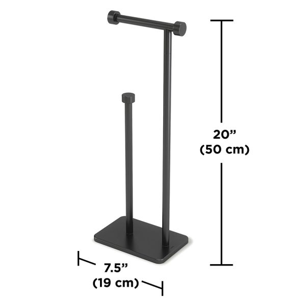 Держатель для туалетной бумаги cappa, 20х12х52 см, черный Umbra