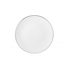 Тарелка закусочная 23 см, фарфор, белая, с серебристым кантом, White Platinum Maxwell & Williams