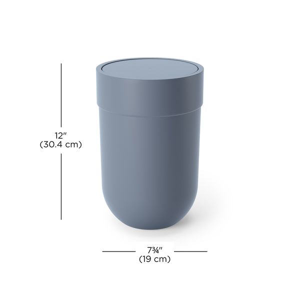 Корзина для мусора с крышкой touch, 6 л, голубая Umbra