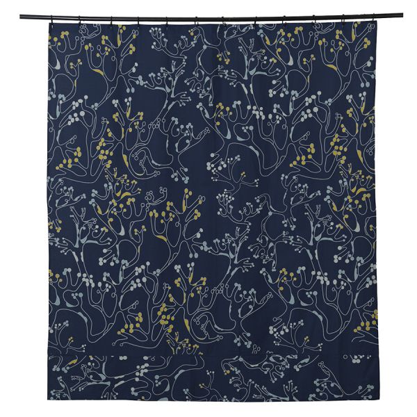 Штора для ванной с принтом Лесные кружева russian north, 180х200 см Tkano