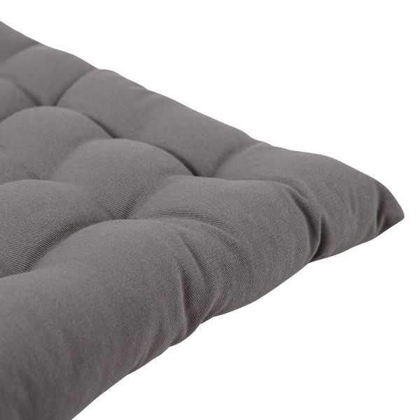 Подушка на стул из хлопка серого цвета из коллекции prairie