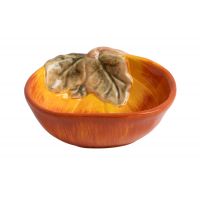 Пиала 14 см, керамика, оранжево-зеленая, Тыква, Bright pumpkin ANNA LAFARG
