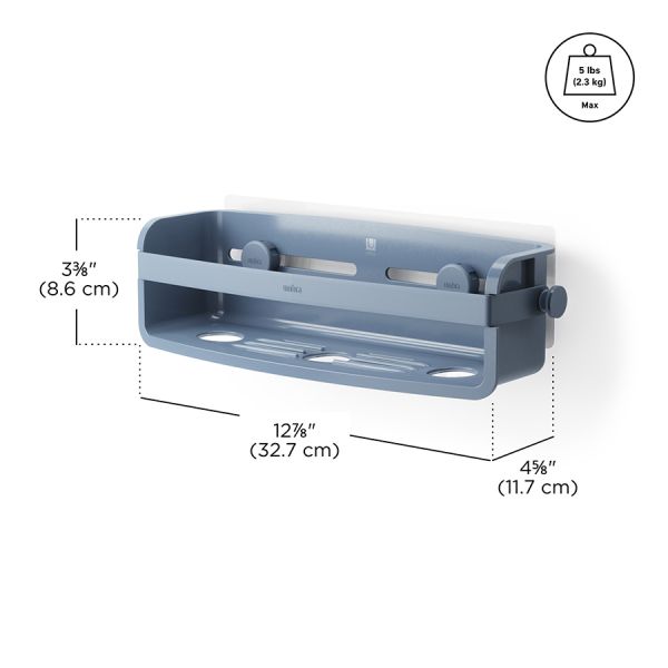 Органайзер для душа flex adhesive, голубой Umbra