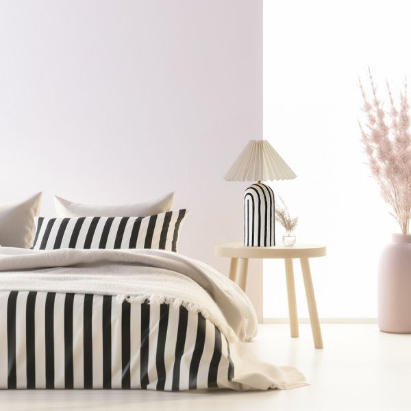 Светильник настольный stripel, D30х44 см, черный/белый Bergenson Bjorn