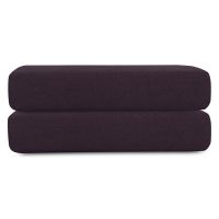 Простыня на резинке из стираного перкаля сливового цвета из коллекции essential, 180х200х30 см Tkano