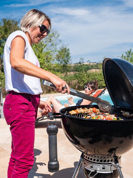 Мельница для перца с подсветкой деревянная 30 см, графит, BBQ, 41526, PEUGEOT,