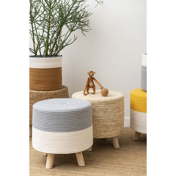 Пуф sonja, D40х40 см, светло-бежевый