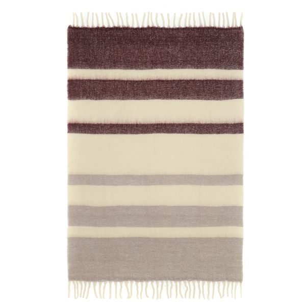 Плед мохеровый over horizon цвета марсала из коллекции trendy ruffles, 130х180 см Tkano