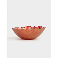 Салатник 16 см, 450 мл, стекло, красный, Seville ANNA LAFARG