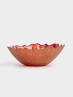 Салатник 16 см, 450 мл, стекло, красный, Seville ANNA LAFARG