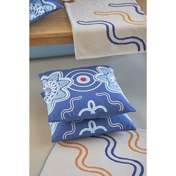 Подушка декоративная по мотивам эвенских орнаментов из коллекции cultural heritage, 45х45 см Tkano