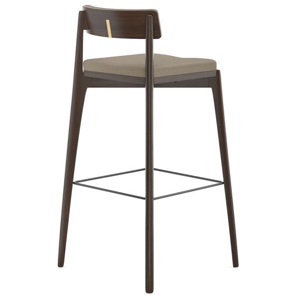 Набор из 2 барных стульев aska рогожка венге/бежевый