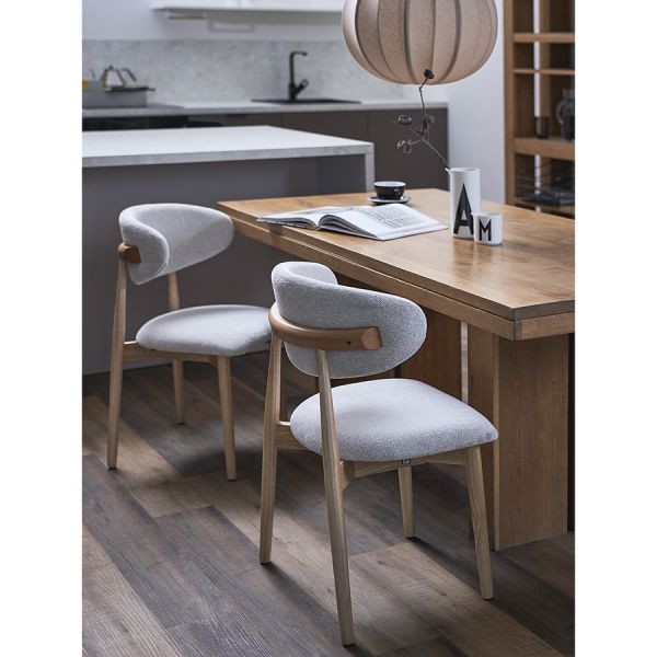 Стул stone, мягкий шенилл, кремовый Bergenson Bjorn