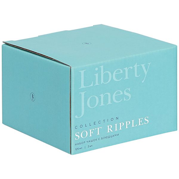 Набор чашек с блюдцами soft ripples, dual glazing, 125 мл, 2 шт Liberty Jones