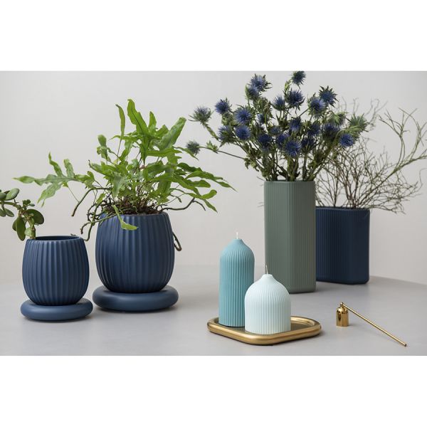 Свеча декоративная бирюзового цвета из коллекции edge 16,5см