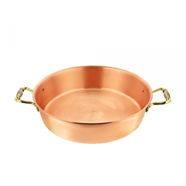 Таз для варенья 4.5 л медный с латунными ручками «Лист» С97708/2
