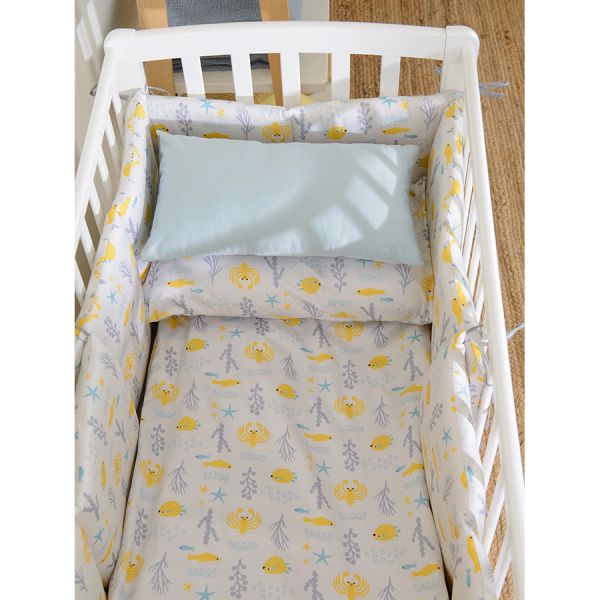 Простыня из сатина с принтом oceania world из коллекции tiny world 160х270 см